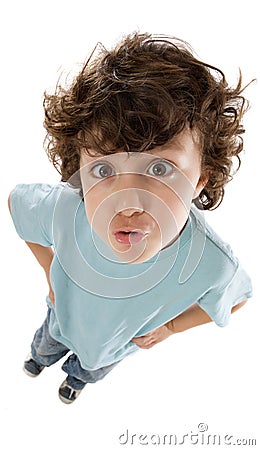 Funny photo of the child Stock Photo