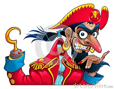 Funny pirate character Vector Illustration