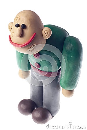 Funny plasticine frankenstein Stock Photo