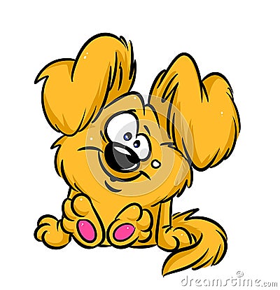 Funny plush dog cartoon Cartoon Illustration