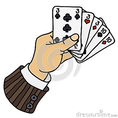 Funny poker cards Vector Illustration