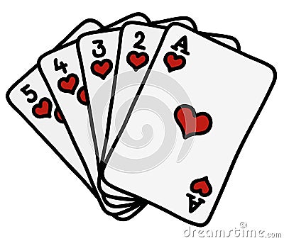 Funny poker cards Vector Illustration