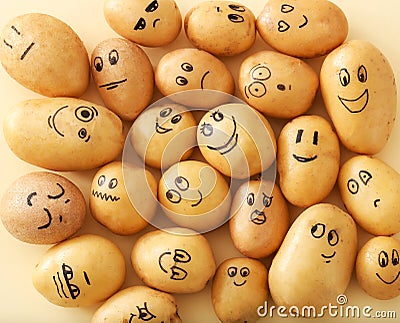 Funny potato Stock Photo