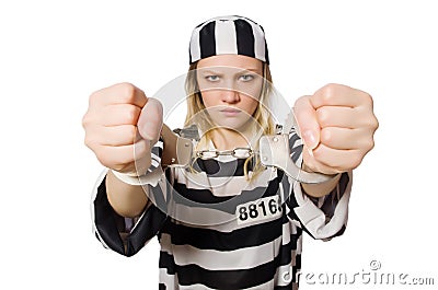 Funny prison inmate Stock Photo