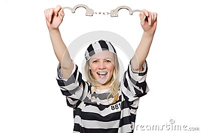 Funny prison inmate Stock Photo