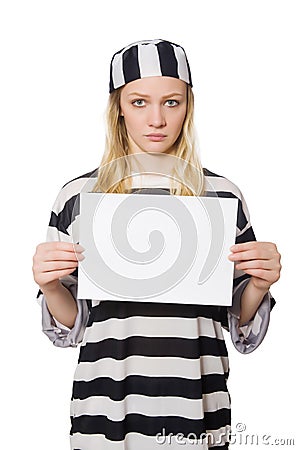 Funny prison inmate Stock Photo