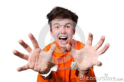 Funny prison inmate Stock Photo