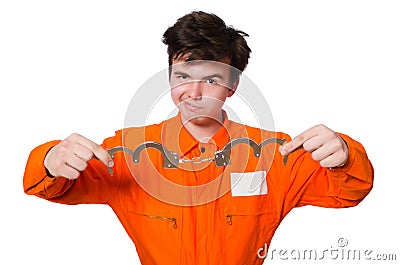 Funny prison inmate Stock Photo