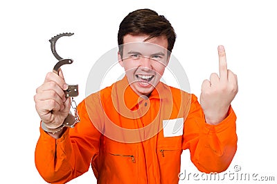 Funny prison inmate Stock Photo