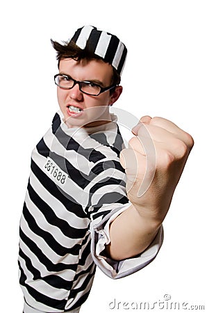 Funny prison inmate Stock Photo