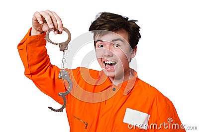 Funny prison inmate Stock Photo