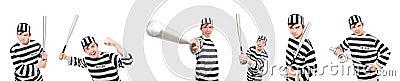The funny prison inmate in concept Stock Photo