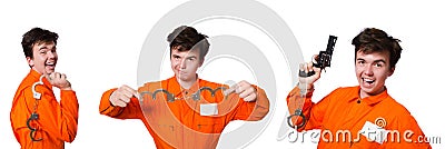 The funny prison inmate in concept Stock Photo