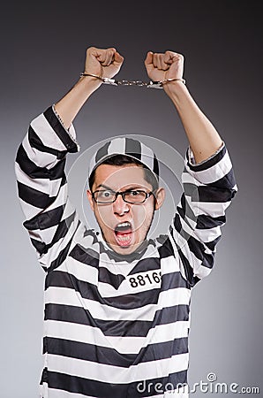 Funny prisoner Stock Photo