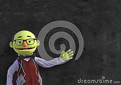 Funny Teacher, Professor, Education, Chalkboard Stock Photo