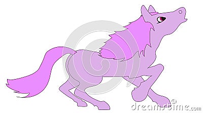Funny Purple Horse Stock Photo