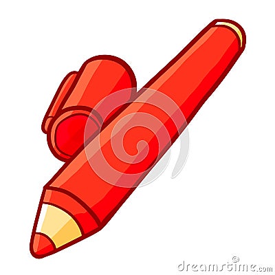 Funny red marker to write Vector Illustration