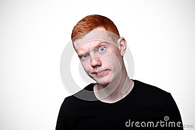 Funny redhair teenager Stock Photo