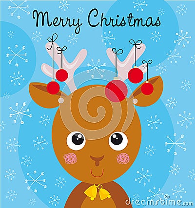 Funny reindeer Vector Illustration