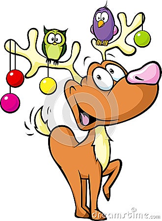 Funny reindeer Vector Illustration