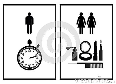 Funny Restroom Sign Stock Photo