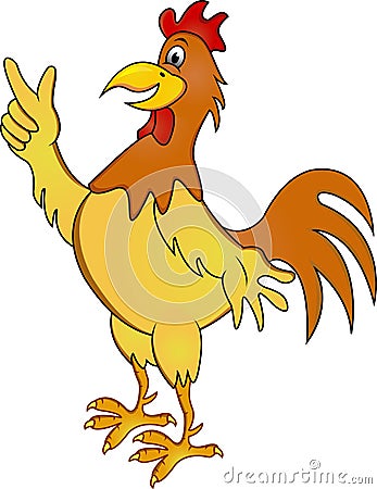 Funny rooster cartoon Vector Illustration