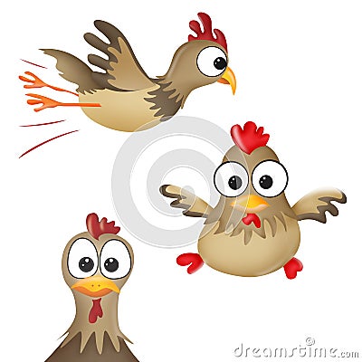 Funny rooster Cartoon Illustration