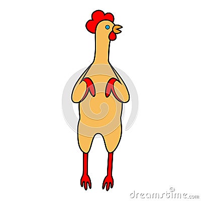 Chicken toy dog Vector Illustration