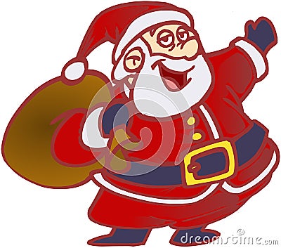 Funny Santa Vector Illustration