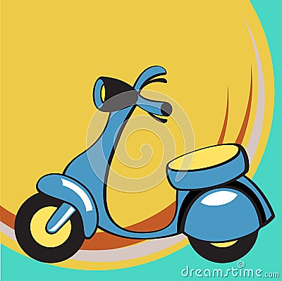 Funny scooter Vector Illustration