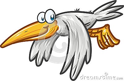Funny seagull character cartoon Vector Illustration