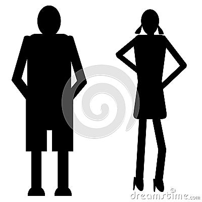 funny silhouette Vector Illustration