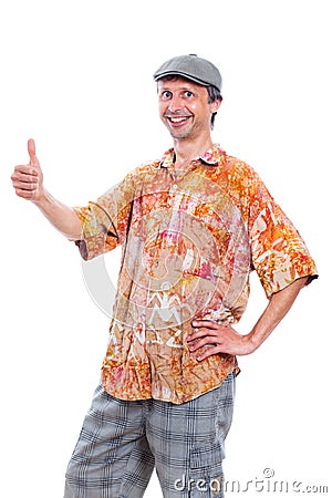 Funny smiling man Stock Photo