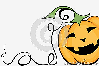 Funny smiling pumpkin Vector Illustration