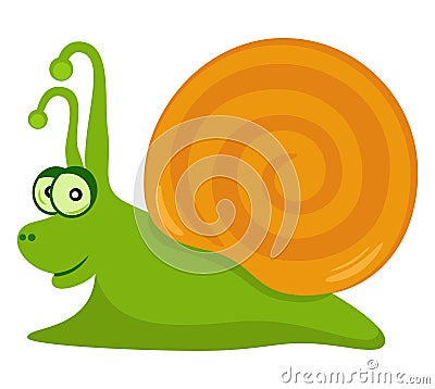 Funny Snail Vector Illustration