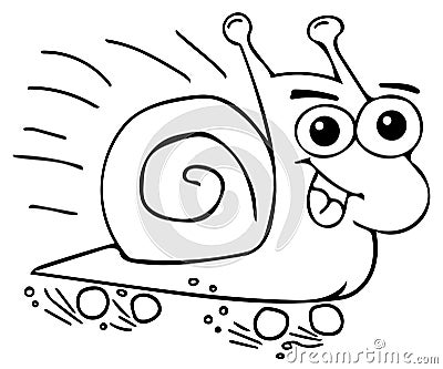 Funny snail coloring pages Stock Photo