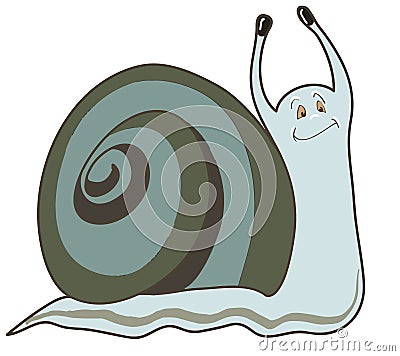 Funny snail, vector Vector Illustration