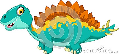 Funny stegosaurus cartoon Stock Photo