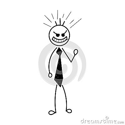Funny Stick figure hand drawn style for print Vector Illustration