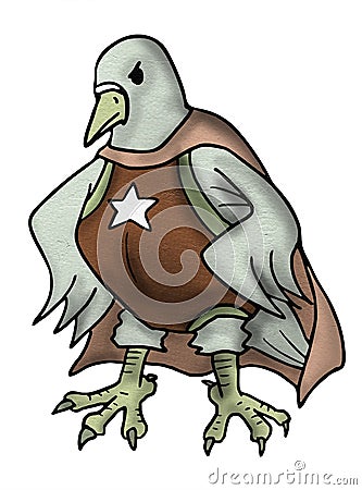 Funny strong dove Stock Photo