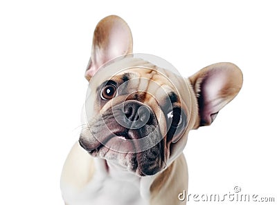 Funny Surprised Close-up BullDog Portrait Stock Photo