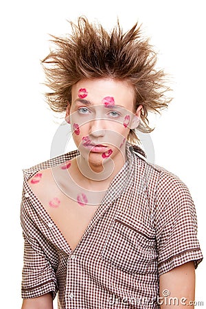 Funny tired lover Stock Photo