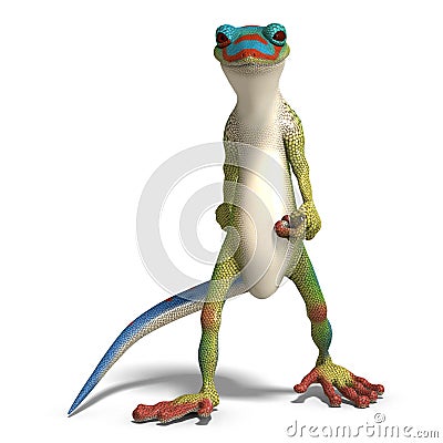 Funny toon gecko Stock Photo