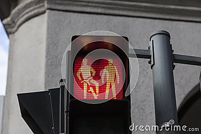 Funny traffic sign Stock Photo