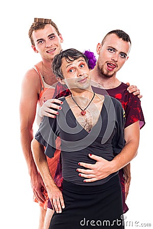 Funny transvestite portrait Stock Photo