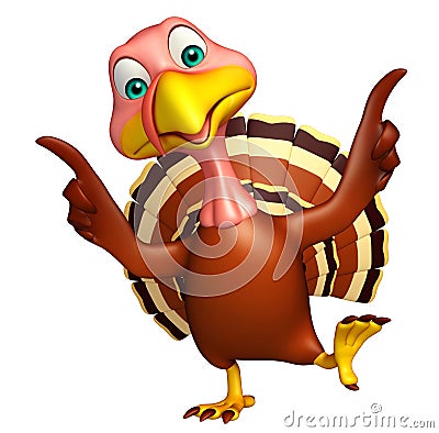 funny Turkey cartoon character Cartoon Illustration