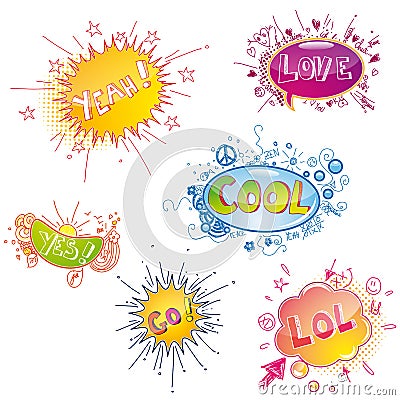 Funny vector doodles Vector Illustration