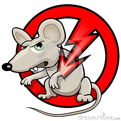 Funny Vector Illustration: NO RATS Symbol. Vector Illustration