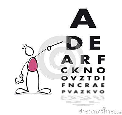 Funny vision test Stock Photo