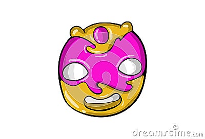 Funny Weird abstract Cartoon emoticon. Stock Photo